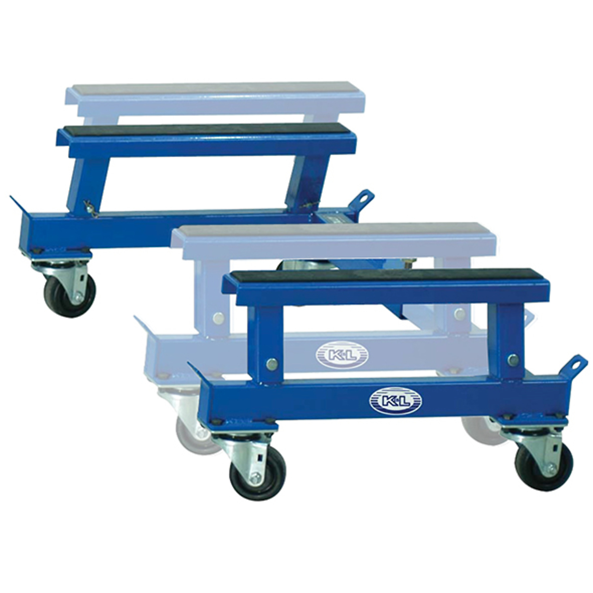 K&L Supply 35-9872 MC460 Motorcycle Shop Dolly, Blue